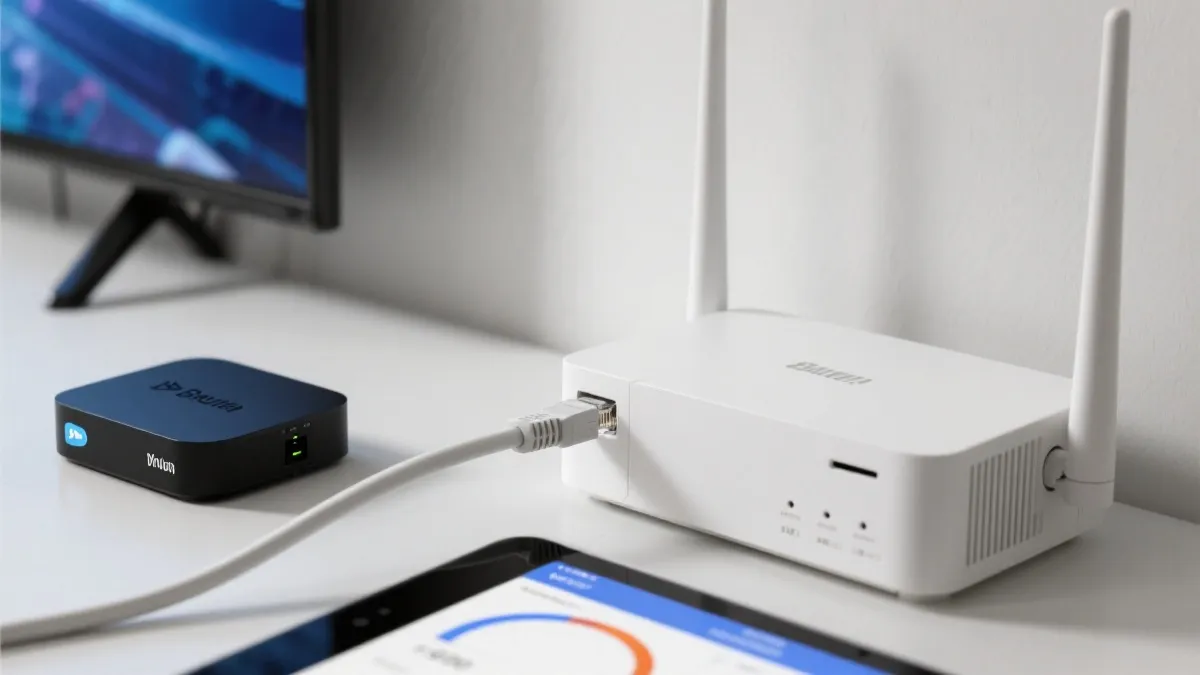 路由器与电视盒子连接的网络与设备测试场景